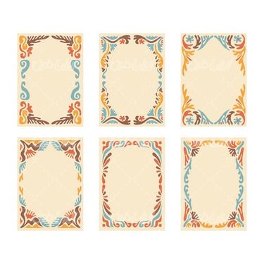 وکتور برداری فریم گل همراه با حاشیه گل و کادر گل و بوته