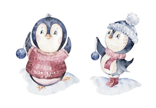 وکتور برداری پنگوئن همراه با کارتون و برنامه کودک