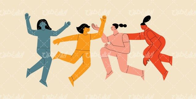 وکتور برداری کاراکتر کارتونی همراه با برنامه کودک و آدمک