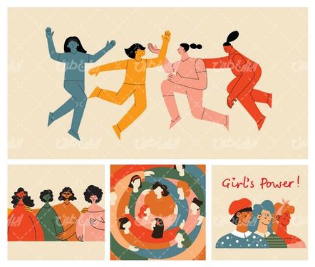 وکتور برداری کاراکتر کارتونی همراه با برنامه کودک و آدمک