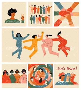 وکتور برداری کاراکتر کارتونی همراه با برنامه کودک و آدمک