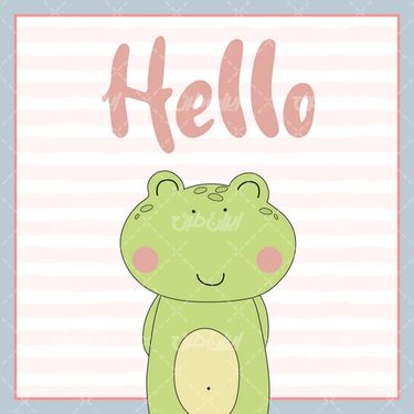 وکتور برداری اسب آبی به همراه پس زمینه وفونت لاتین