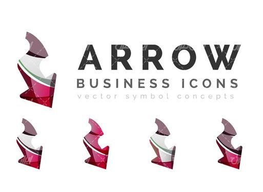 وکتور برداری لوگو فلش همراه با نماد پیکان و علامت کمان