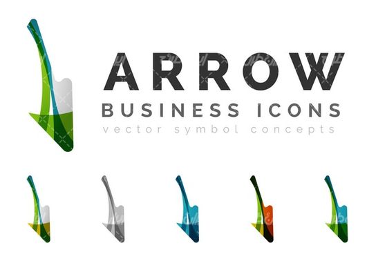 وکتور برداری لوگو فلش همراه با نماد پیکان و علامت کمان