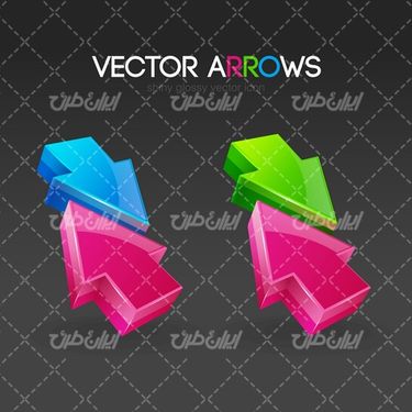 وکتور برداری لوگو فلش همراه با نماد پیکان و علامت کمان