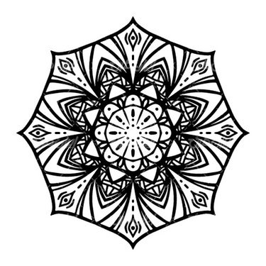 وکتور برداری طرح تتو همراه با طرح خالکوبی و گل و بوته سیاه قلم