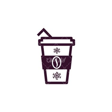 وکتور برداری قهوه فوری همراه با لیوان کاغذی قهوه و لیوان یکبار مصرف قهوه