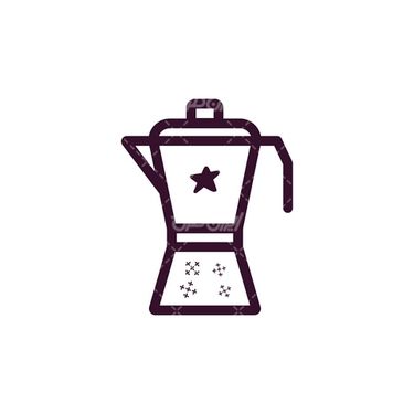 وکتور برداری قهوه جوش همراه با تجهیزات قهوه