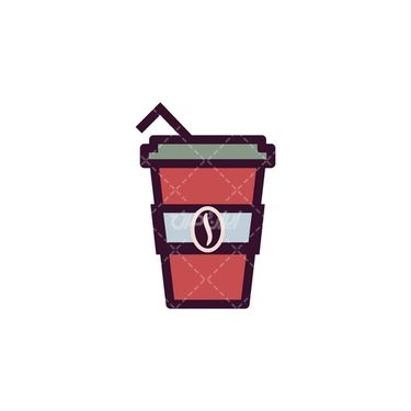 وکتور برداری قهوه فوری همراه با لیوان کاغذی قهوه و لیوان یکبار مصرف قهوه