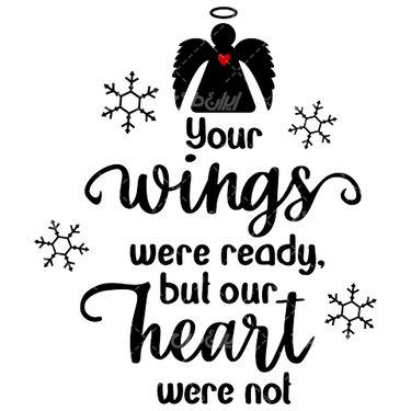 وکتور برداری گل و بوته سیاه قلم همراه با قلب قرمز و فونت