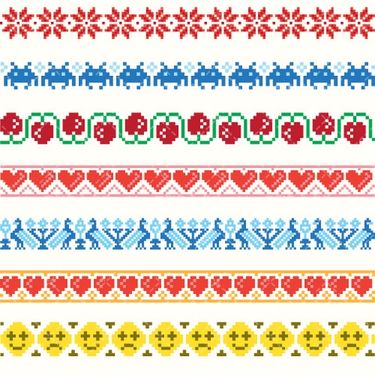 وکتور برداری پترن گرافیکی همراه با کاغذ دیواری و  والپیپر رنگی