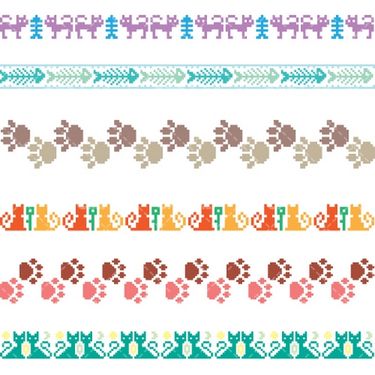 وکتور برداری پترن گرافیکی همراه با کاغذ دیواری و  والپیپر رنگی