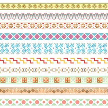 وکتور برداری پترن گرافیکی همراه با کاغذ دیواری و  والپیپر رنگی