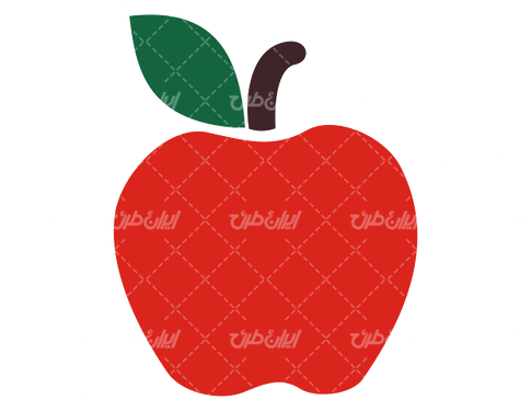 وکتور برداری سیب همراه با سیب قرمز و میوه