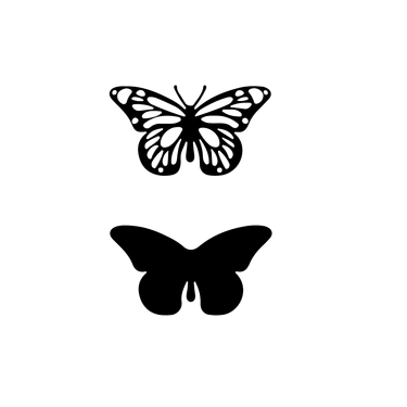 وکتور برداری پروانه سیاه قلم همراه با طرح تتو و طرح خالکوبی