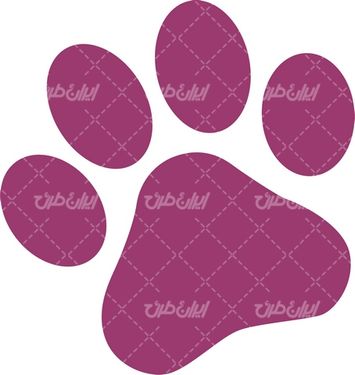 وکتور برداری پنجه سگ همراه با جای پای سگ و ردپای سگ