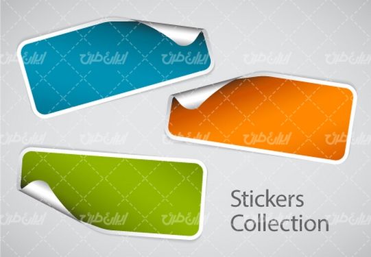 وکتور برداری لیبل همراه با برچسب و لیبل فلت